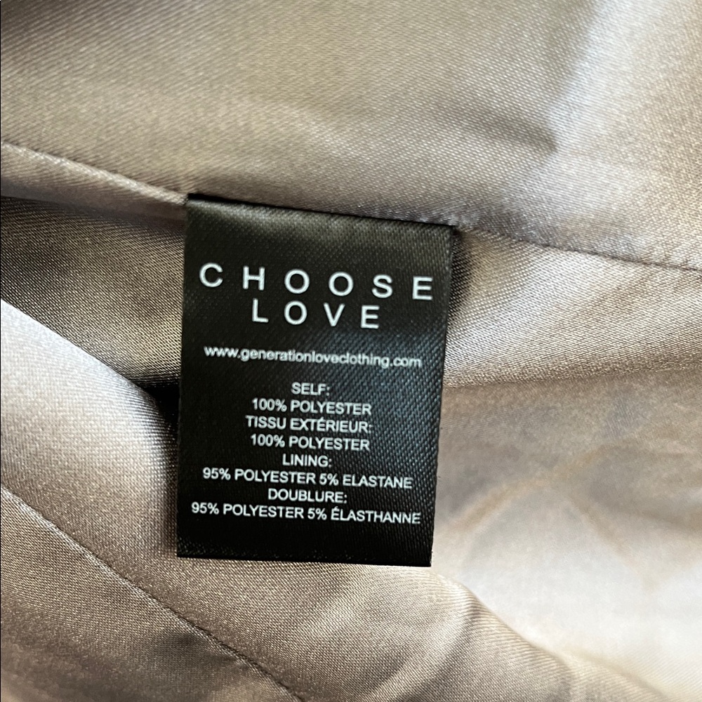 Generation Love Madison satin ruched sleeve blazer size large platinum grey - Picture 16 of 16